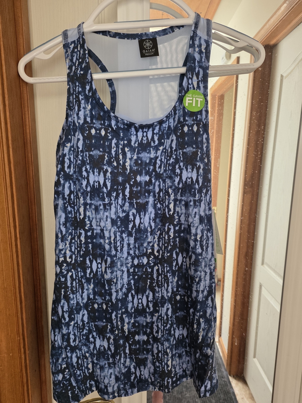Gaiam Blue Tie-Dye Workout Tank